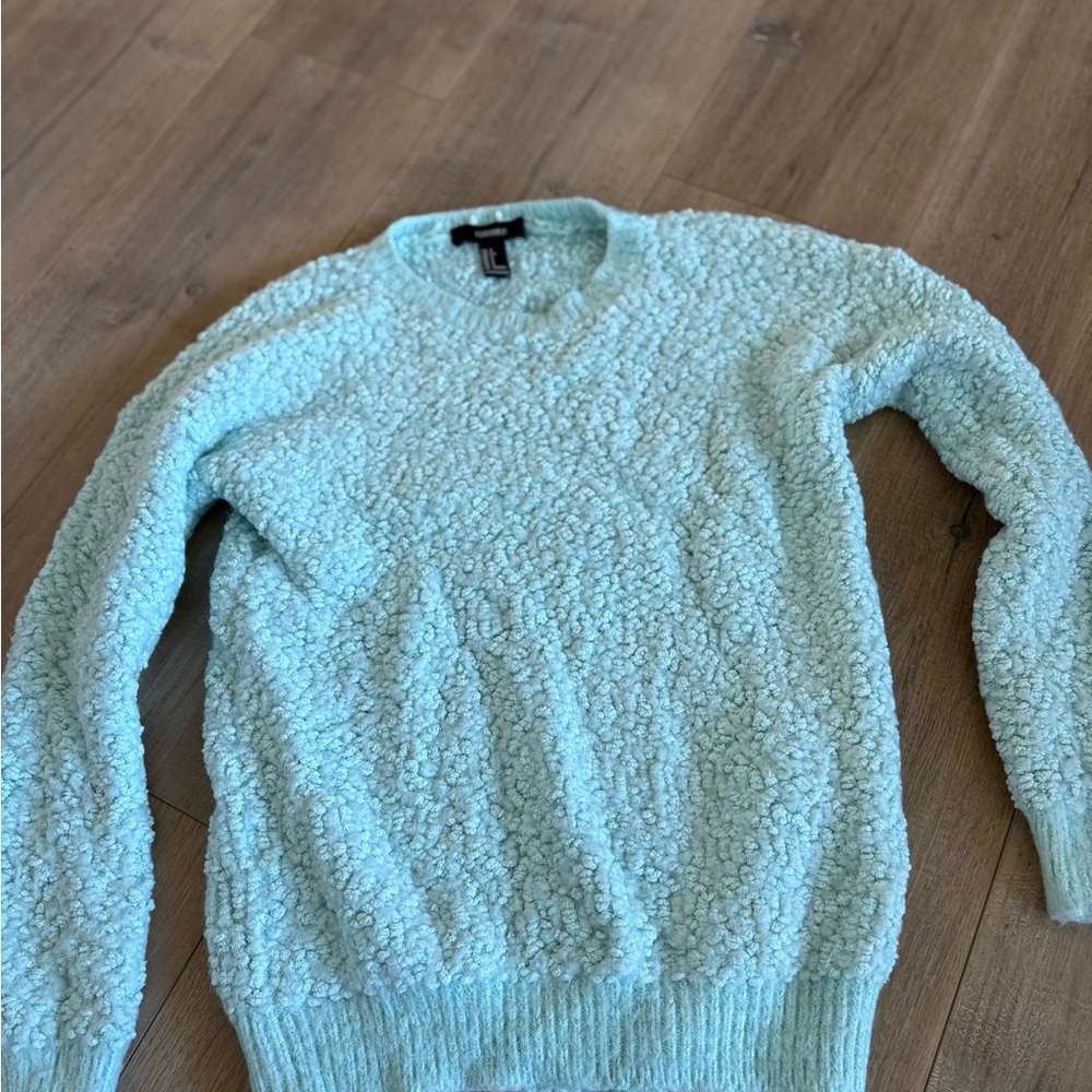 Forever 21 Soft Textured Mint Sweater